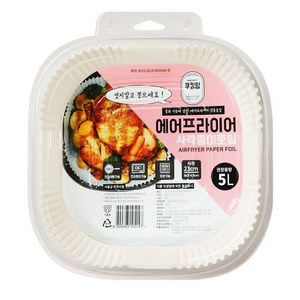 쿠킹팜 5L용 에어프라이어 사각 종이호일 23 x 4.5 cm 30p, 23cm, 30개입, 1개