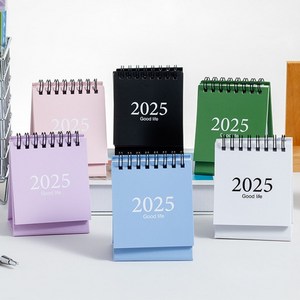 [신년할인] 2025 미니 달력 2025년 캘린더 선물 데스크 귀여운 카렌다 새해 신년 탁상용, 1개, 핑크