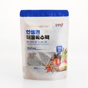 [한생원] 해물육수팩 10티백 다시팩 천연조미료 국물요리 사브샤브육수 만능육수 떡국 멸치, 200g, 2개