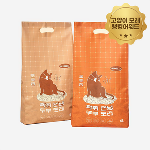 포우장 악취안녕 두부모래(국수입자/분쇄입자) 6L(2.5kg)*3팩, 국수입자 6L(2.5kg)*3팩, 6L, 3개