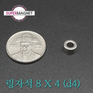 [슈퍼마그네트] ND 초강력 네오디움 자석 280종 링자석, 300_ND링자석_D8Xd4X4mm