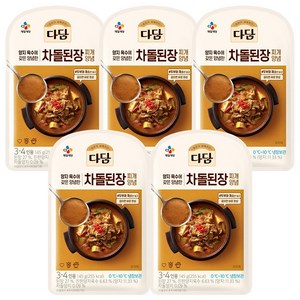 (냉장)[다담]차돌된장찌개양념145gx5, 145g, 5개