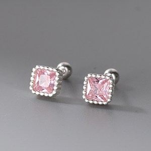 여성 귀걸이 실버 S999 큐빅 미니 선물 1쌍2개 Women's earrings