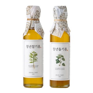 저온압착 청년참기름+청년들기름 세트, 청년참기름+청년들기름 셋트, 1개, 180ml