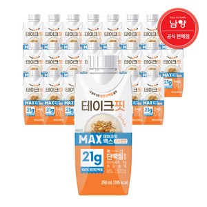 [남양공식] 테이크핏 맥스 고소한맛 단백질 음료 250ml, 24개