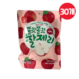 쫄깃쫄깃 찰제리 사과맛, 150g, 30개