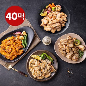 흑닭 혼합 한입 닭가슴살 100g 4종, 40개