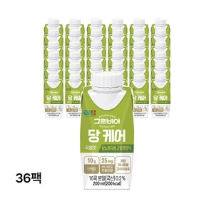 그린비아 당케어 곡물맛 균형영양식, 36개, 200ml