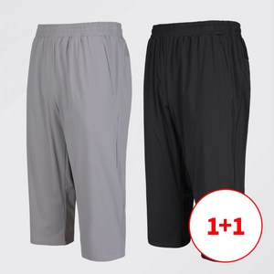 [BFL] (1+1) 시원하게 입는 남성 쿨 아이스 메쉬 7부 밴딩 바지