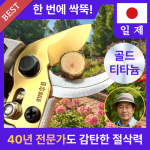 [일제 고급형] 엔마 전지가위 원예 가지치기 전정가위, 1개