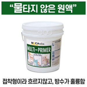 멀티 프라이머 19L 고점도 고접착 방수 메가코트 수성바인더 젯소 하도 대신 원액, 투명, 1개