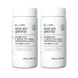 닥터스에이징 라이프 뷰티 글루타치온 1200mg, 2개, 60정