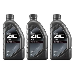 지크 X8 5W30 가솔린 엔진오일, 3개, 1L