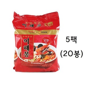 6가지해물에 불맛가득 진한 맛 이것이 리얼 해물 짬뽕 이해봉 짬뽕라면 114G*4입(사탕증정), 20개