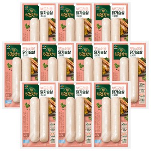 CJ 냉장 더건강한 닭가슴살 소시지120g, 120g, 10개