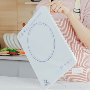 카코프프 2.4cm 초슬림 인덕션 휴대용 야영 인덕션 IND-001, 프리스탠딩, 화이트