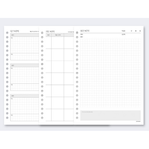 3P바인더 A5 신앙노트(50매/QT 기도 설교) 20공 다이어리 바인더 속지, 기도노트, 50매
