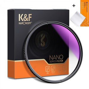 K&F Concept 82mm NANO-X MRC GND8 (0.9) 그라데이션 원형필터 - Soft Gadient ND8 (3 Stops) Filte + Cloth, 82mm GND8 Filte