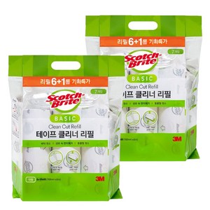 3M 스카치브라이트 테이프 클리너 베이직 대형 크리너 리필 7+7 총14개 기획상품, 1세트