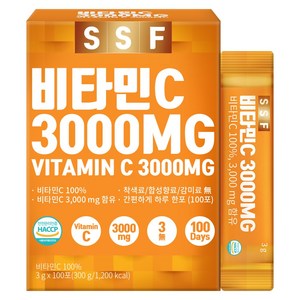 순수식품 비타민C 3000 가루 분말 스틱 파우더, 300g, 1개