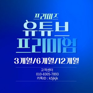 유튜브 프리미엄+유튜브 뮤직 6개월/12개월, 12    개월, 0