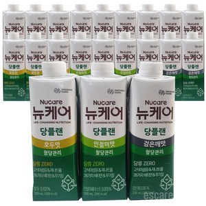 뉴케어 당플랜 3종혼합 (6팩씩18팩) 호두맛 인절미맛 검은깨맛, 1박스, 200ml