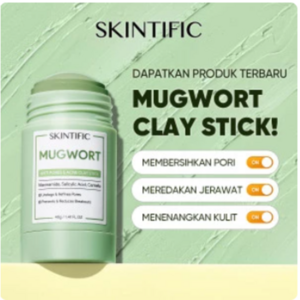 SKINTIFIC Mugwot Clay Mask Stick fo Sensitive Skin 40g 스킨티픽 민감성 피부용 쑥 클레이 마스크스틱, 1개, 1개입