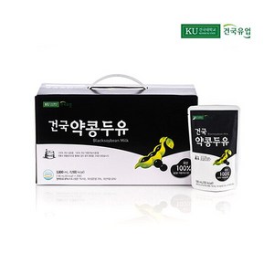 건국 약콩두유 20팩 / 100% 국산 검은콩과 국산 약콩, 190ml, 20개