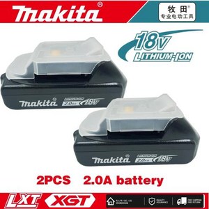 마키타 전동 공구 교체용 리튬 배터리 3C 인증 18V 9Ah 6Ah 5Ah BL1830B BL1850B BL1860B BL1815, 2PCS Makita 5C-2.0A, 20) 2PCS Makita 5C-2.0A, 20) 2PCS Makita 5C-2.0A