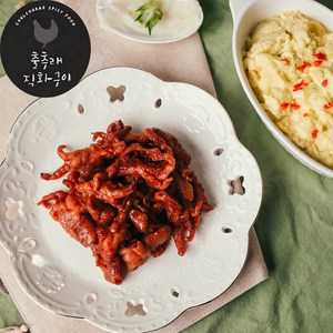 출추래 [당일배송] 불맛나는 직화 화염 무뼈닭발(보통맛), 2개, 250g