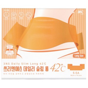 3NS 데일리 슬림롱패치 복부 바디 온열패치, 1개, 5매입