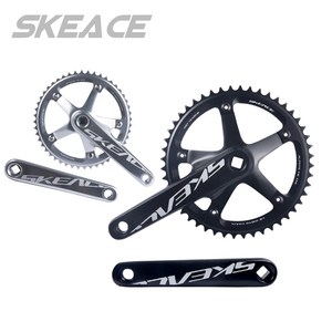 SKEACE 자전거크랭크 크랭크셋 크랭크 48T 블랙 / 실버, 1개
