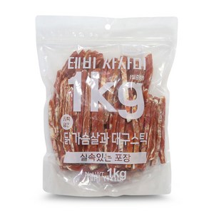 테비 사사미 대용량 강아지간식, 닭가슴살과 대구스틱, 1개, 1kg