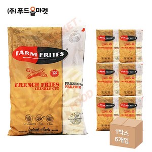 푸드올마켓_ 팜프리츠 프렌치 후라이 크링클컷 12mm 2kg /냉동 한박스 (2kg x 6ea), 6개