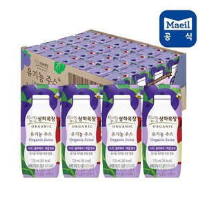 상하목장 유기농 주스 사과블루베리케일, 125ml, 24개