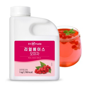 흥국 리얼베이스 오미자 1kg (냉장), 1L, 1개