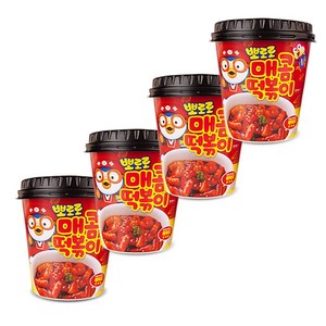 [뽀로로 1박스] 매콤 떡볶이 4개입 (매콤4) 맛있는 어린이 간식!!, 115g, 4개