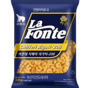 라폰테 치페리 리가티 마카로니, 500g, 12개