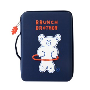 로마네 Brunch Brother 홀라베어 EVA 하드 노트북 파우치, 네이비, 색상:네이비