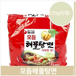 농심 모듬 해물탕면 125g, 5개