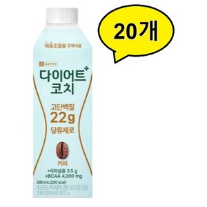 종근당건강 다이어트코치 커피, 280ml, 20개