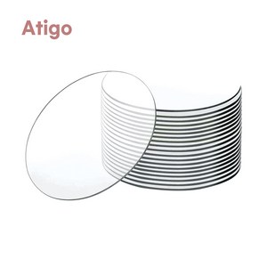 ATIGO / 국산 2mm 원형 투명 아크릴 판 2T 재단 홀가공 타공 무료, 1개, 231 ~ 250mm