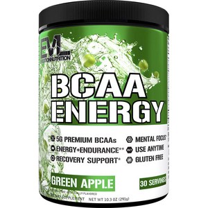 EVLUTIONNUTRITION BCAA 에너지 그린 애플 맛, 1개, 291g