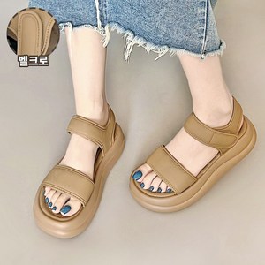 Moden Fashion 여성 심플한 벨크로 샌들 발편한 여름 신발