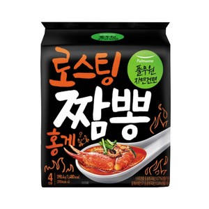 풀무원자연건면 로스팅 짬뽕 홍게 99.6g, 4개