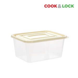 [쿡앤락] 멀티밀폐용기 5L(5P) 수납 김치통, 베이지, 5개