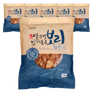 바른들식품 달구벌향기품은 보리 누룽지 1kg 국산 누룽지간식, 6개