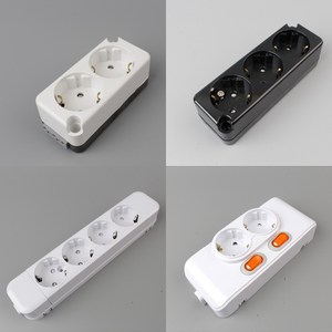 220V 접지 나사 핀타입 노출 멀티탭 연장 콘센트 1구 2구 3구 4구 DIY, 06.나노 2구 노출 콘센트, 1개