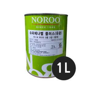 노루페인트 철재 목재 간판 가구용 유성페인트 슈퍼에나멜 플러스 1L, 밝은회색 유광, 1개