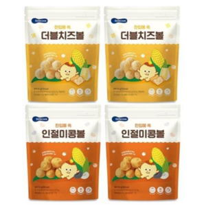 베베쿡 한입에 쏙 더블치즈볼 25g 2개 + 인절미콩볼 25g 2개